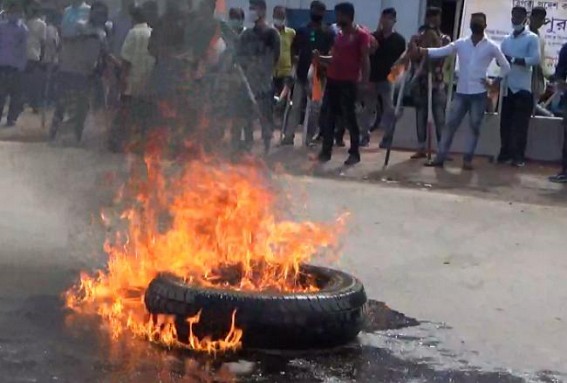 Congress's Strike gets 100% success in Tripura Congress's Strike gets 100% success in Tripura